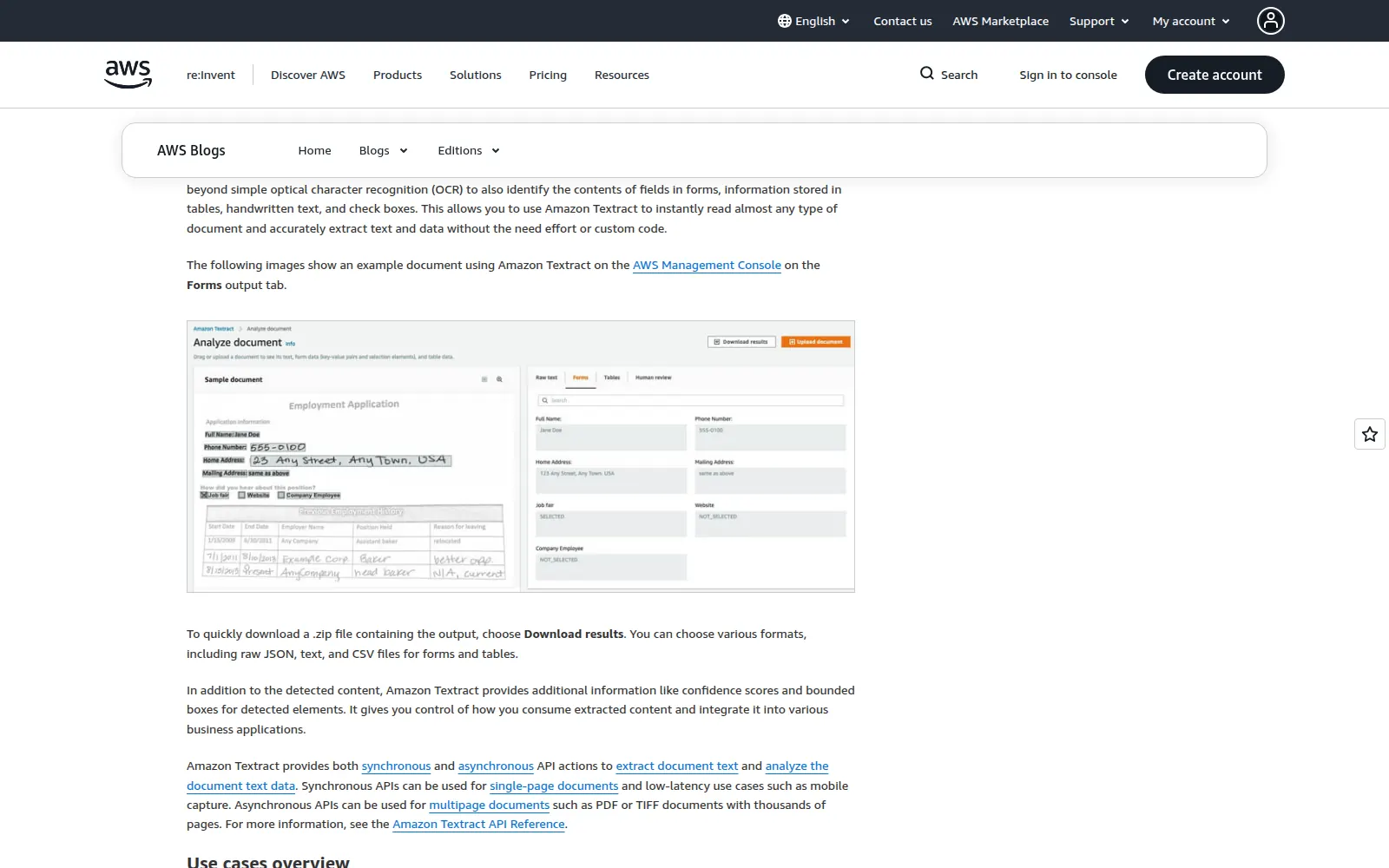 AWS Textract