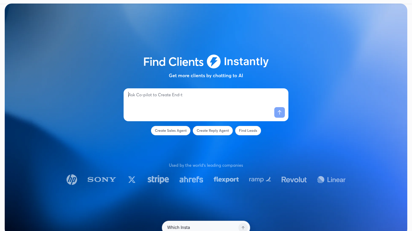 Instantly public composer: Create Sales Agent, Reply Agent, Find Leads