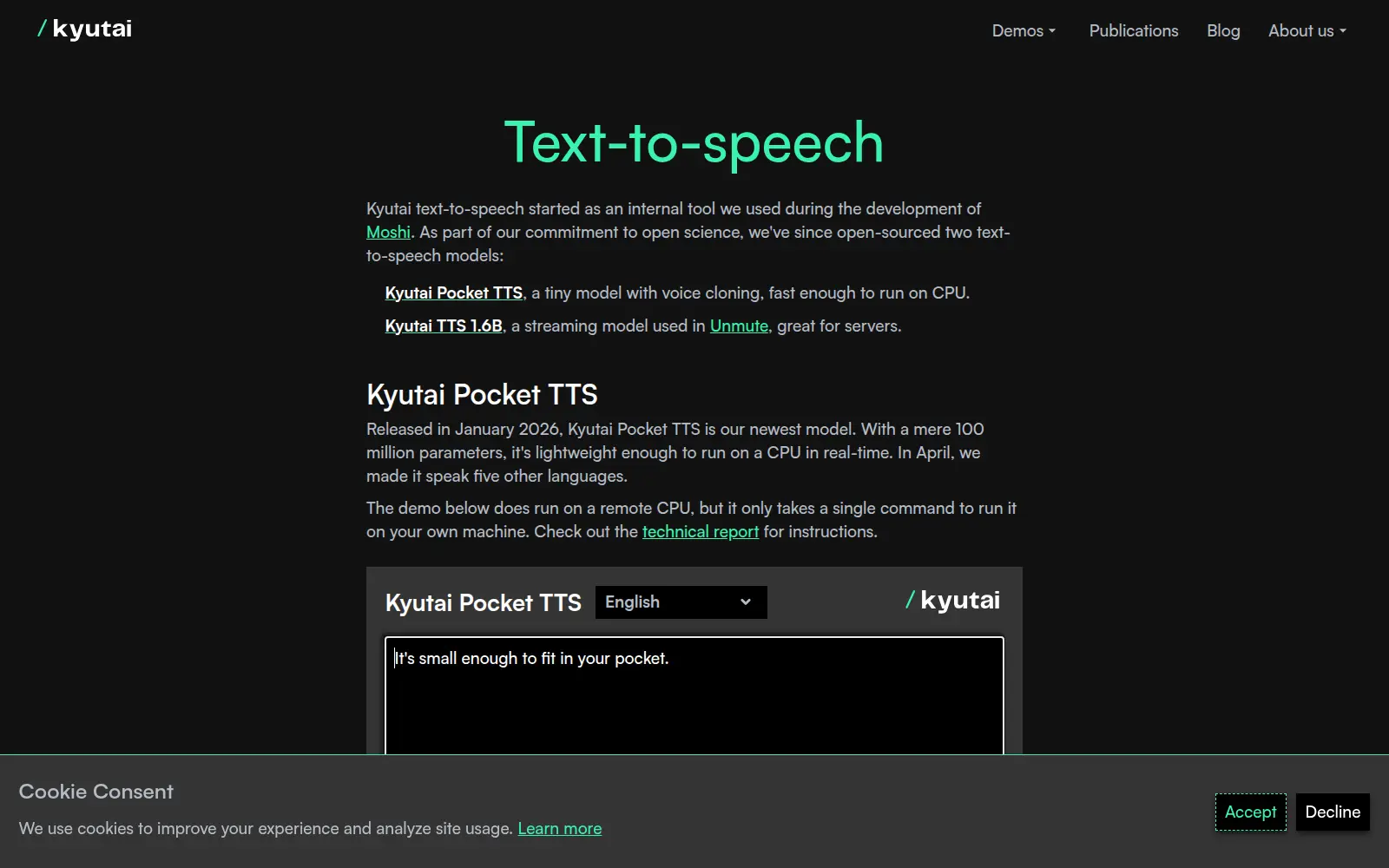 Kyutai Pocket TTS