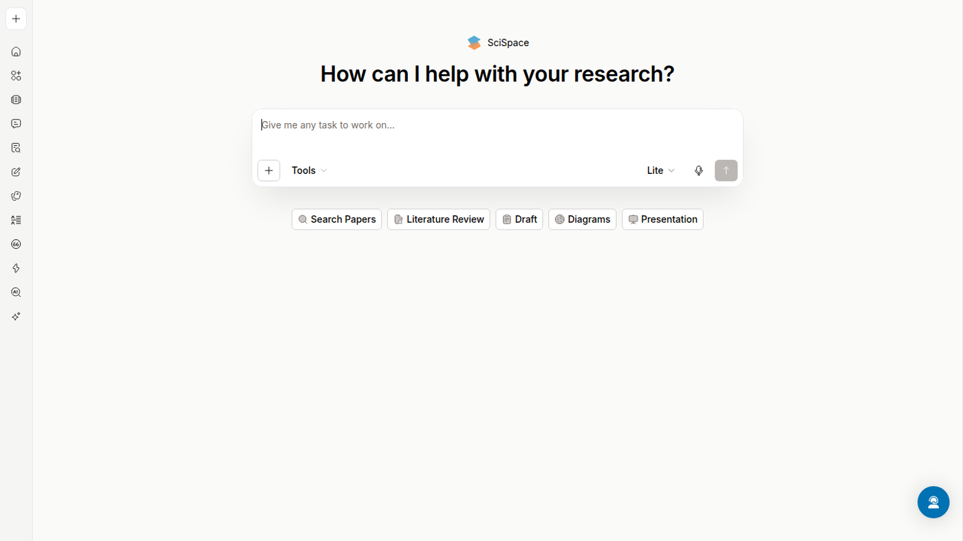 SciSpace signed-out composer: How can I help with your research?