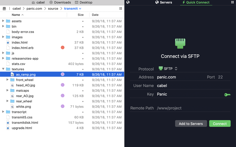 Product UI of Transmit